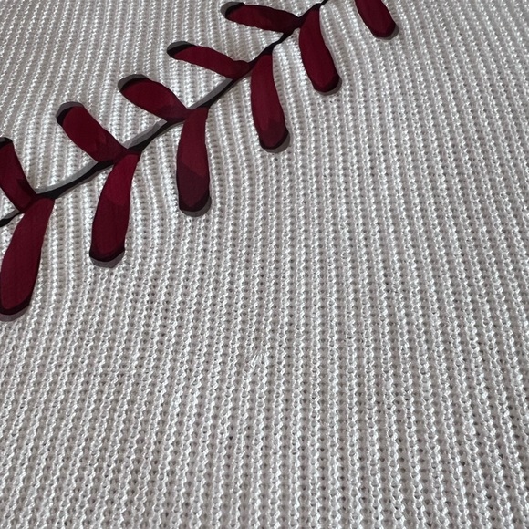 Baseball Printed White Knit Tank - Picture 7 of 10